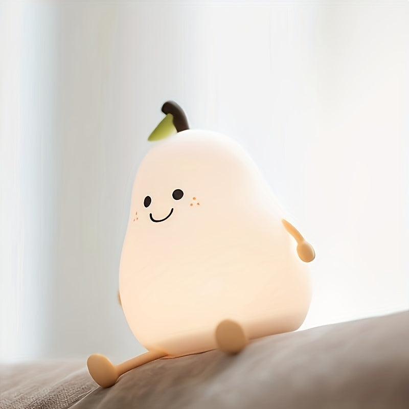 Pear-Shaped Silicone LED Table Lamp