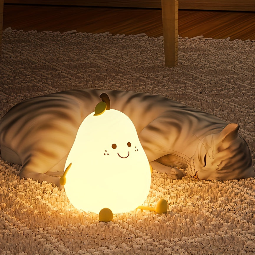 Pear-Shaped Silicone LED Table Lamp