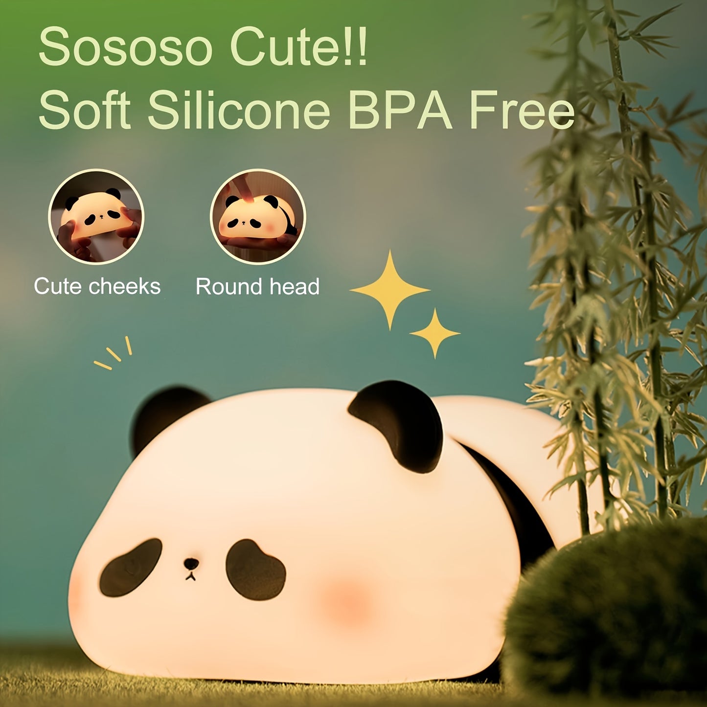 Adorable Panda Silicone LED Lamp