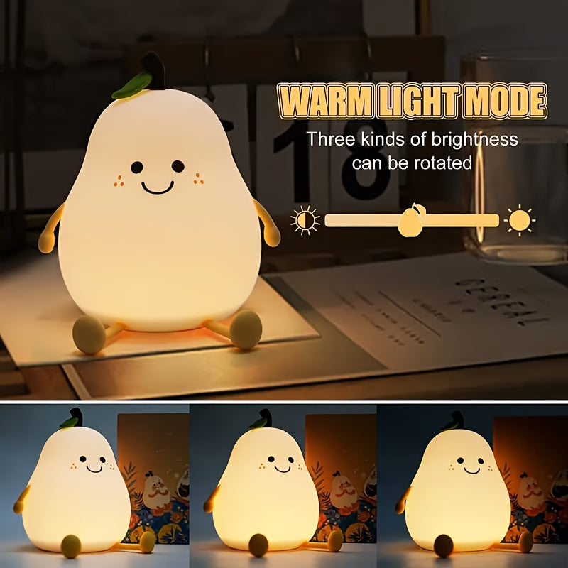 Pear-Shaped Silicone LED Table Lamp