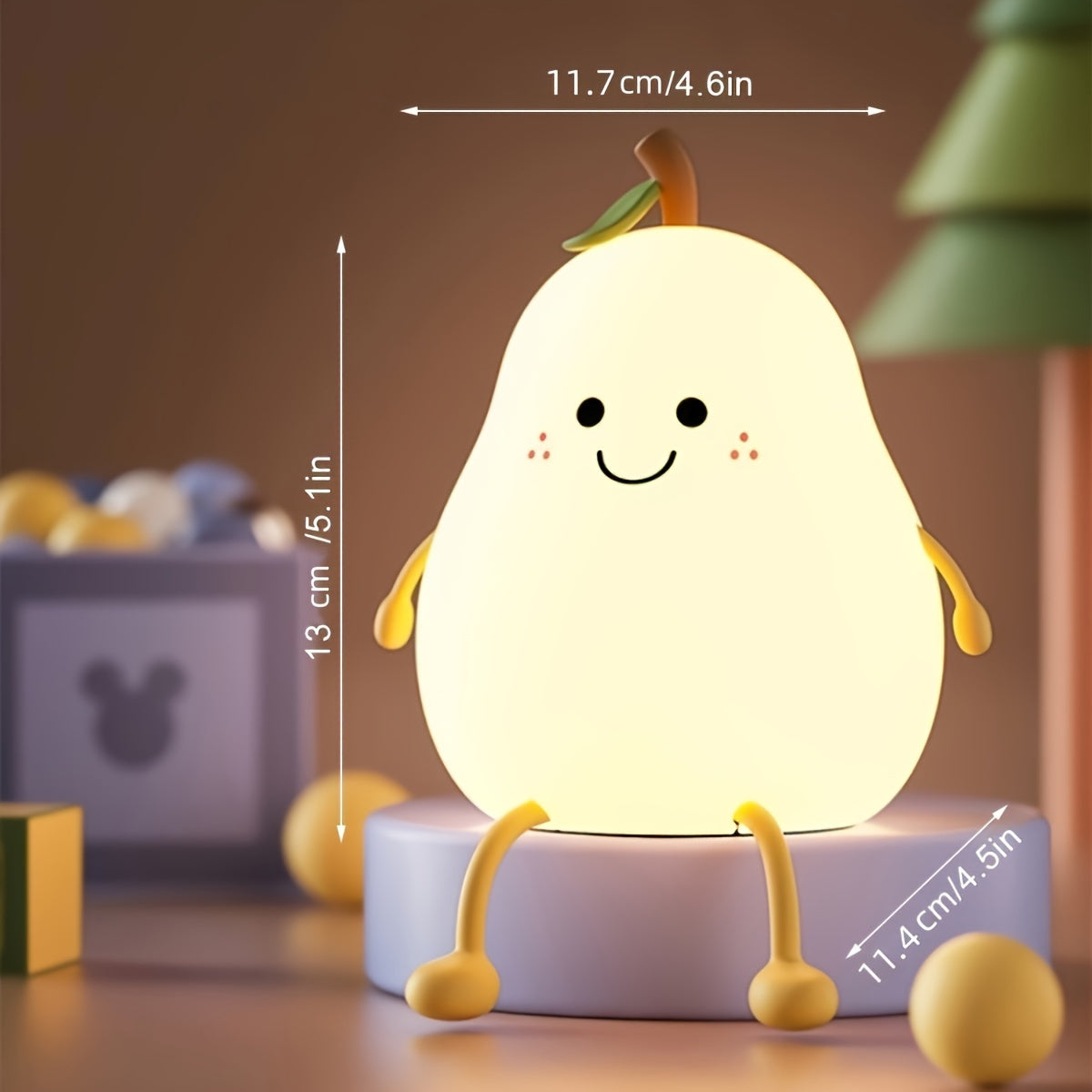 Pear-Shaped Silicone LED Table Lamp