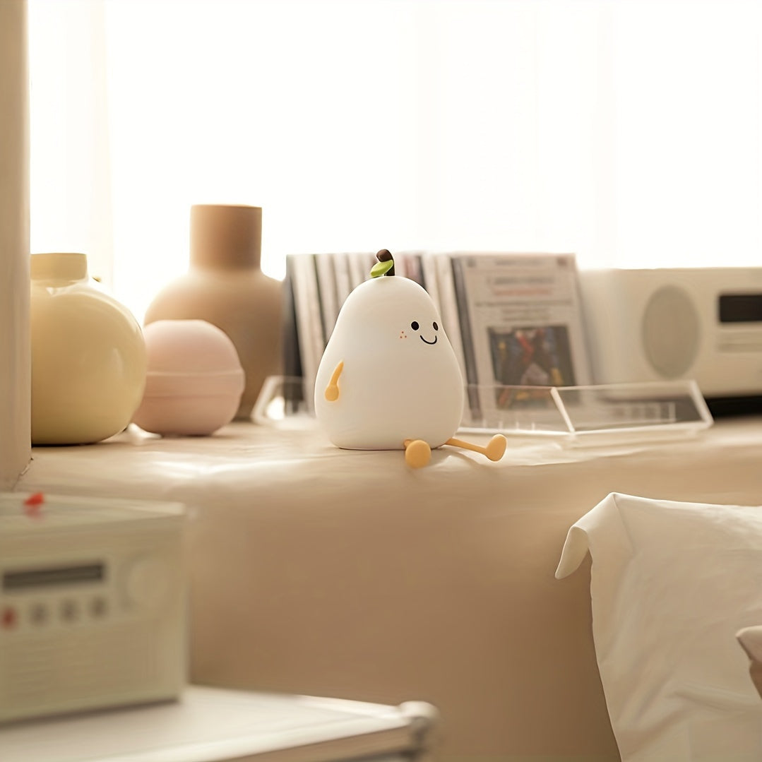 Pear-Shaped Silicone LED Table Lamp