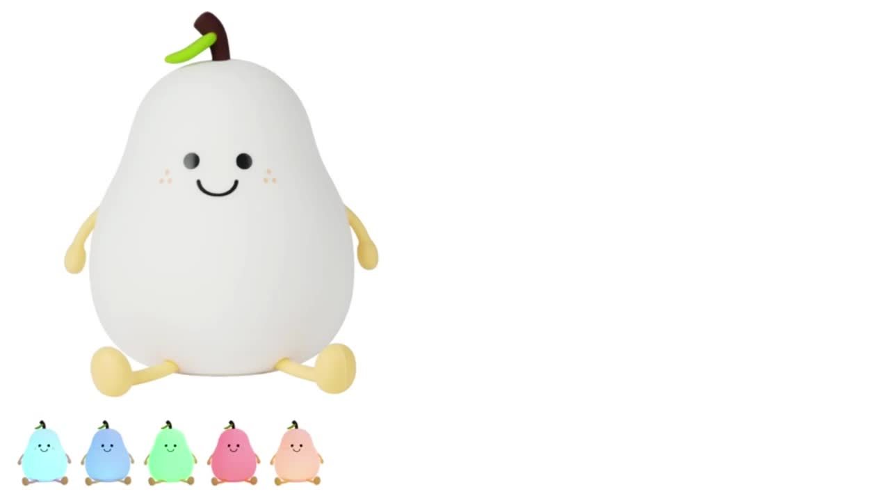 Pear-Shaped Silicone LED Table Lamp