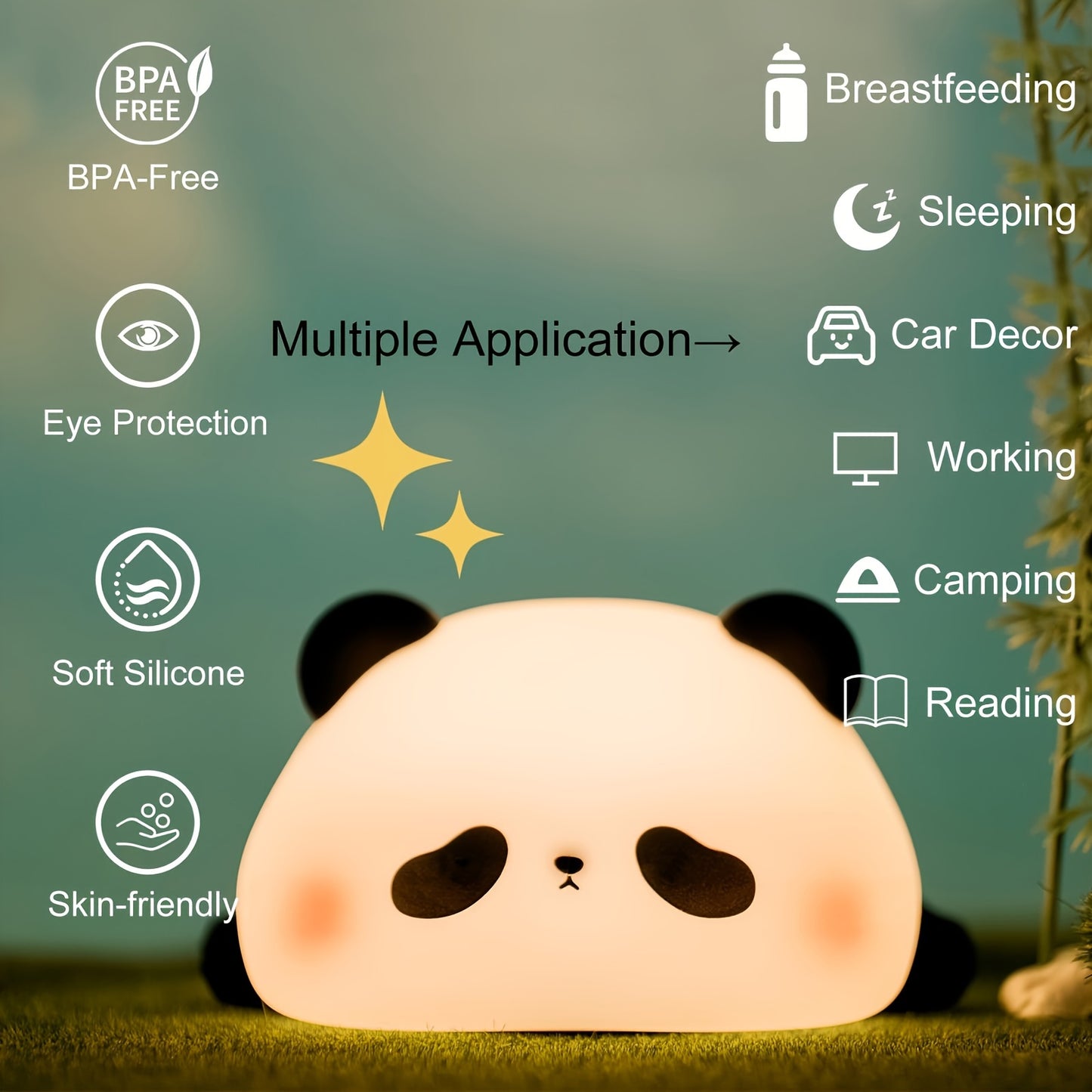 Adorable Panda Silicone LED Lamp