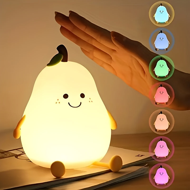 Pear-Shaped Silicone LED Table Lamp