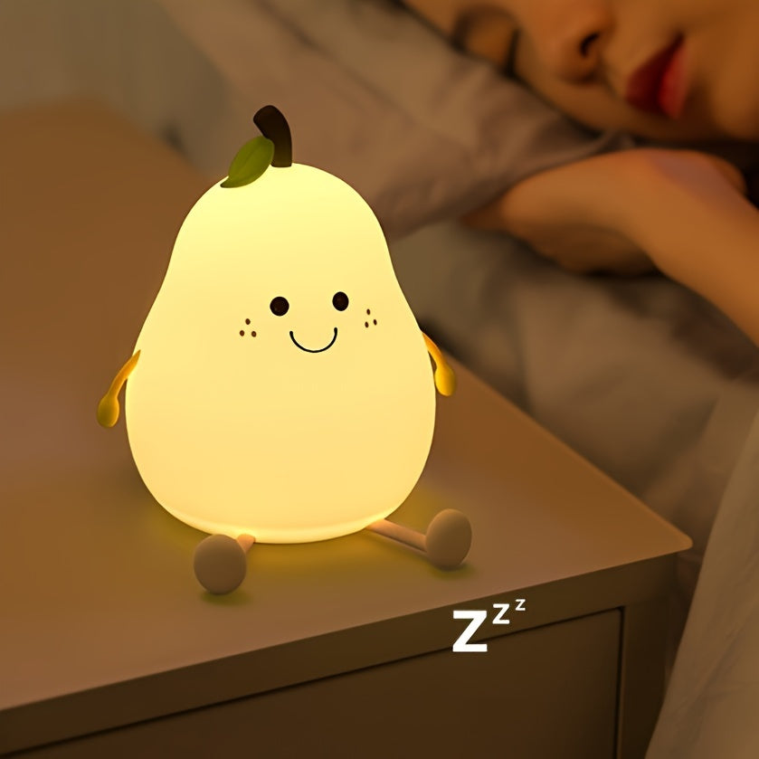 Pear-Shaped Silicone LED Table Lamp