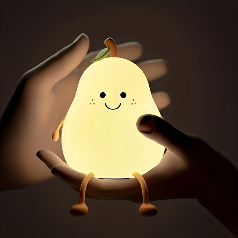 Pear-Shaped Silicone LED Table Lamp