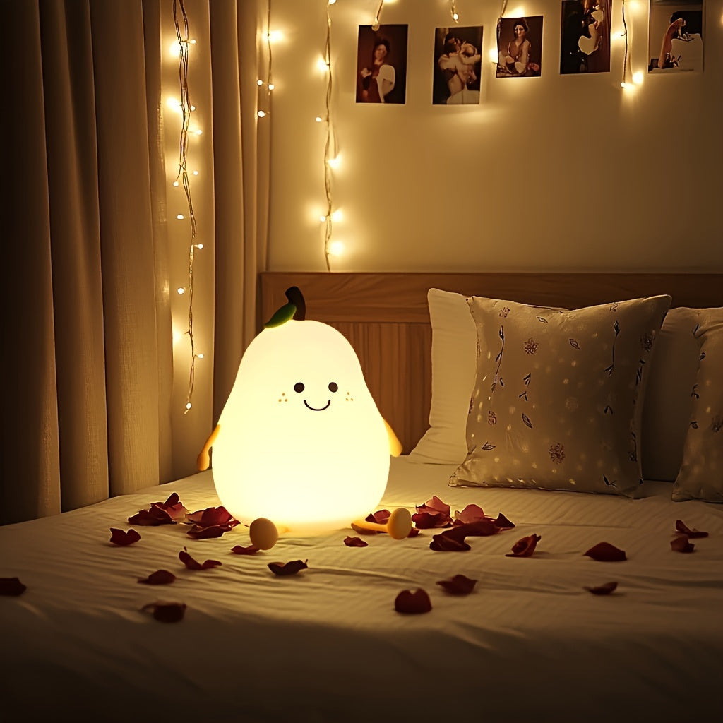 Pear-Shaped Silicone LED Table Lamp