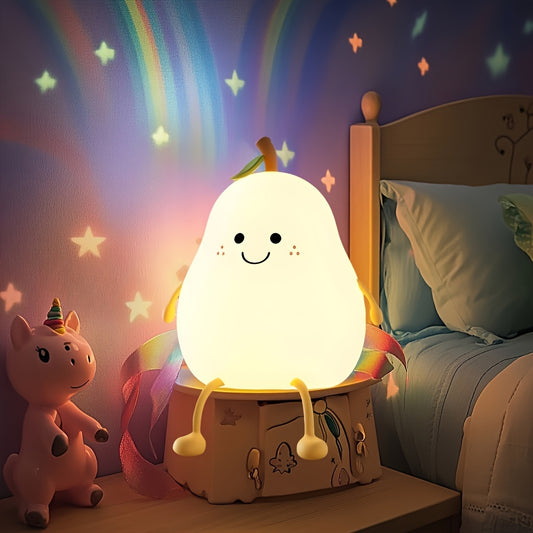 Pear-Shaped Silicone LED Table Lamp